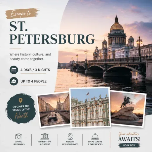 Crystal Bay Historic Hotel — 4D/3N St. Petersburg
