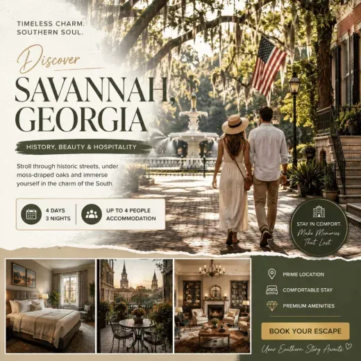 The Stephen Williams House — 4D/3N Savannah, GA